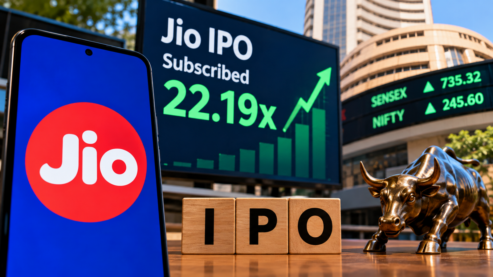 Jio IPO subscribed 22.19 times, draws over 1 crore applications