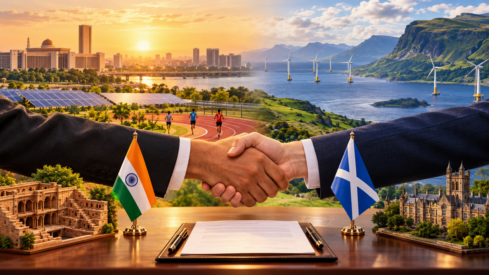 Gujarat Scotland MoU signed for renewable energy, sports and trade